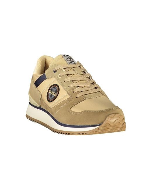 Napapijri Metallic Brown Polyurethane Men's Sneaker for men