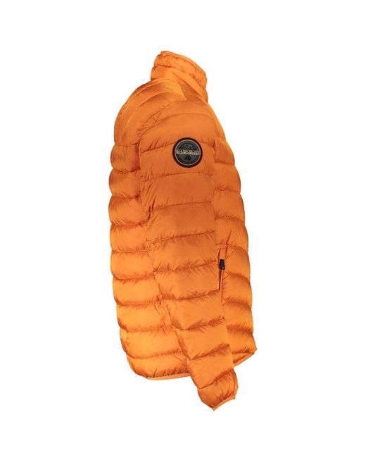 Napapijri Orange Polyamide Jacket for men