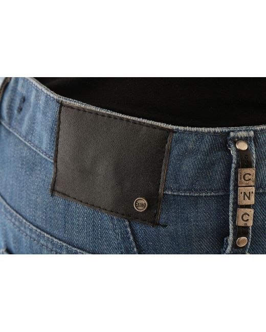 CoSTUME NATIONAL Wash Cotton Boyfriend Fit Jeans Blue Sig30128
