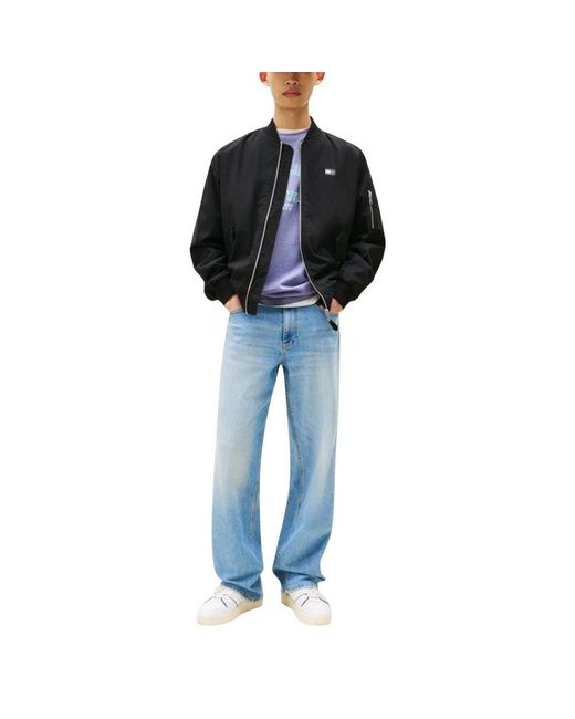 Tommy Hilfiger Black Recycled Cotton Bomber for men