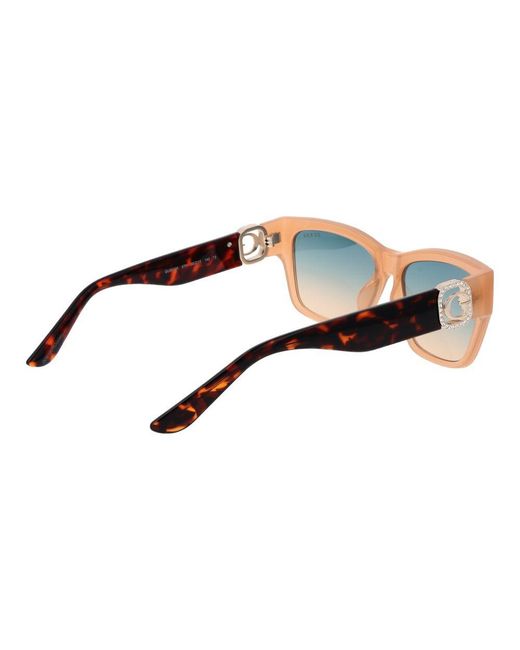 Guess Blue Beige Stainless Steel Sunglasses for men