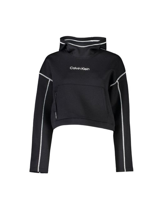Calvin Klein Black Chic Hooded Sweatshirt With Contrasting Details