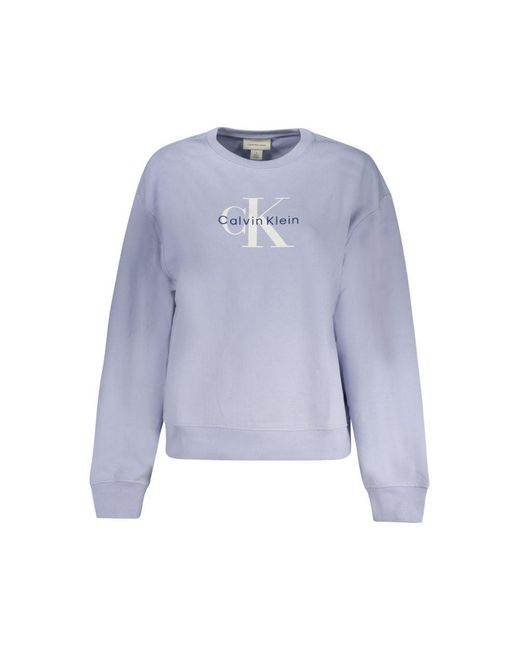 Calvin Klein Blue Cotton Sweater