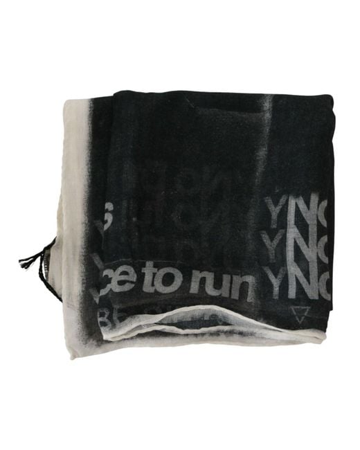 CoSTUME NATIONAL Black Monochrome Wool-Blend Scarf Bandana for men