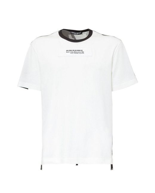 Dolce & Gabbana White Cotton T-Shirt for men