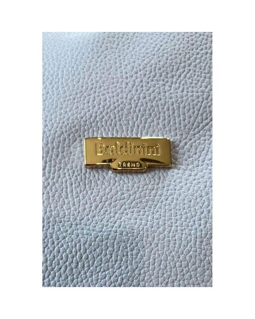 Baldinini Blue Cowhide Clutch Bag