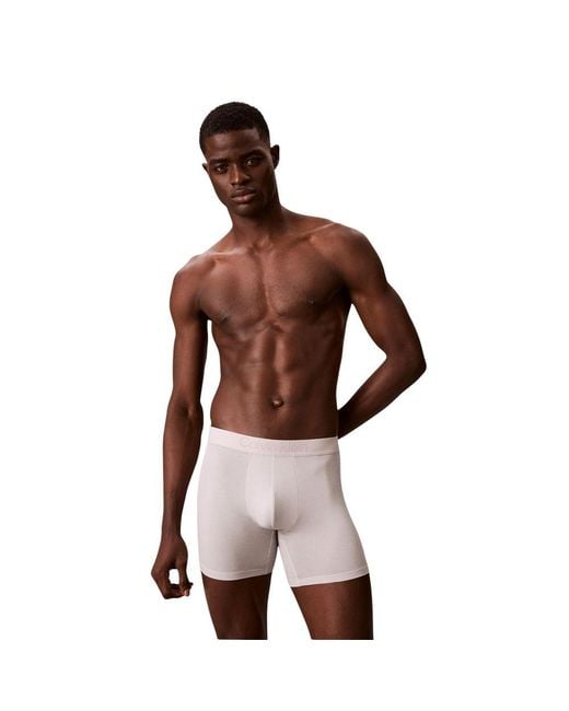 Calvin Klein Pink Gray Lyocell Boxers for men