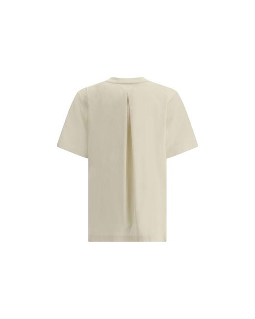 Moncler T-shirt With Side Slits - Xs in Natural | Lyst UK Moncler T-shirt With Side Slits - Xs in Natural | Lyst UK