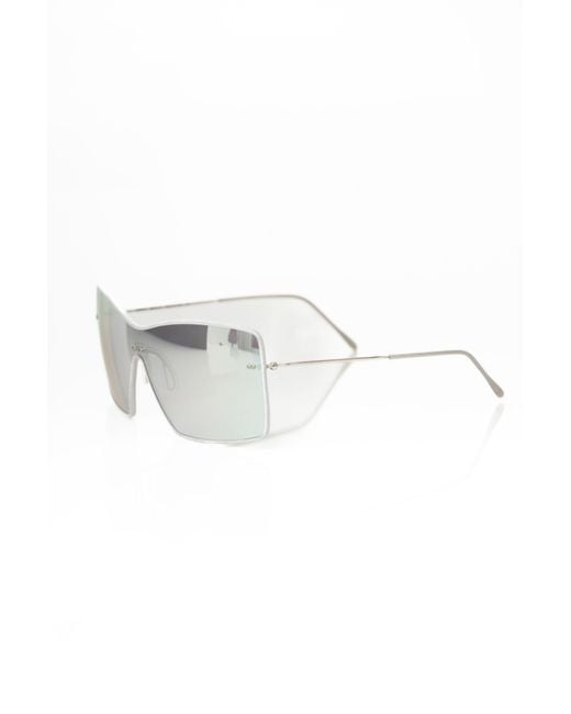 Frankie Morello Silver Metallic Fiber Sunglasses