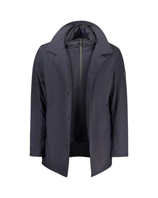 North Sails Blue Polyester Men's Jacket for men