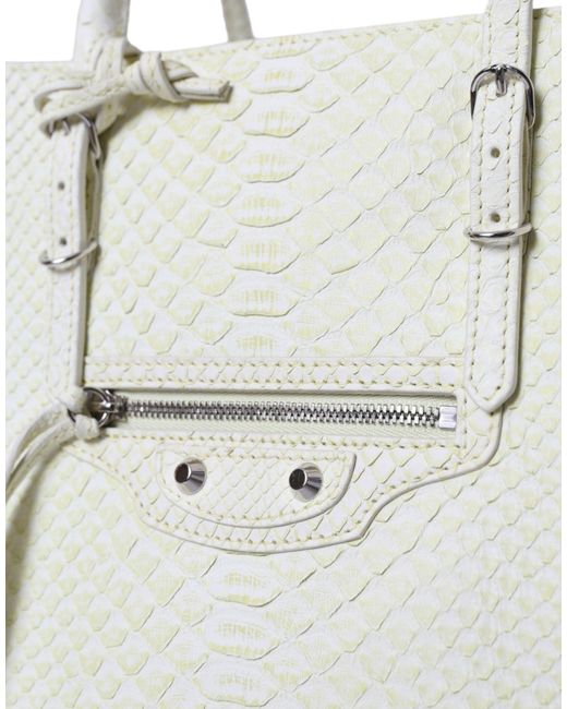 Balenciaga Natural Chic Python Leather Tote