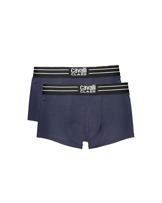 Roberto Cavalli Blue Cotton Men Boxer for men