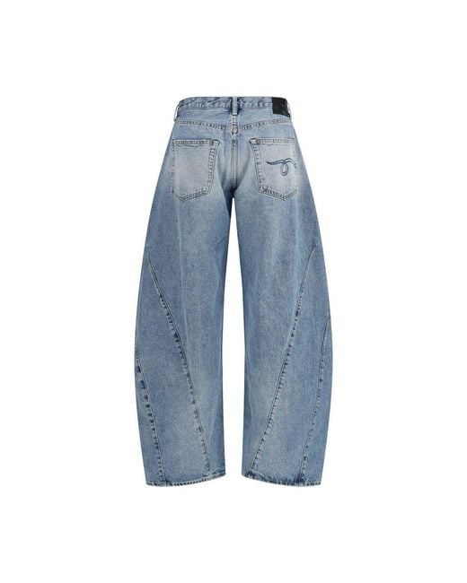 R13 Blue Cotton Jeans Denim