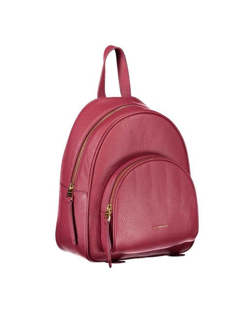 Coccinelle Pink Leather Backpack
