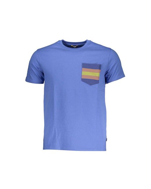 K-Way Blue Cotton T-shirt for men