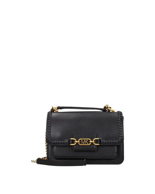 Michael Kors Black Heather Large Shoulder Bag For Leather