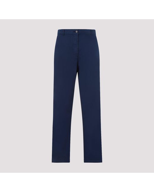 Universal Works Navy Blue Military Cotton Chino Pants for men