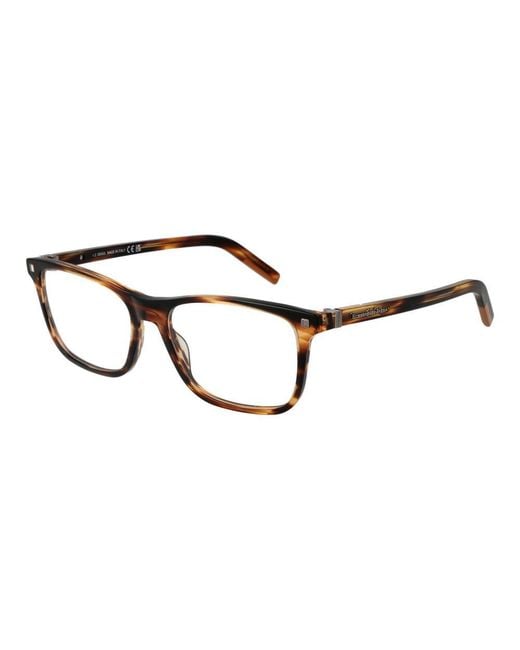 Zegna Brown Acetate Glasses (frames) for men