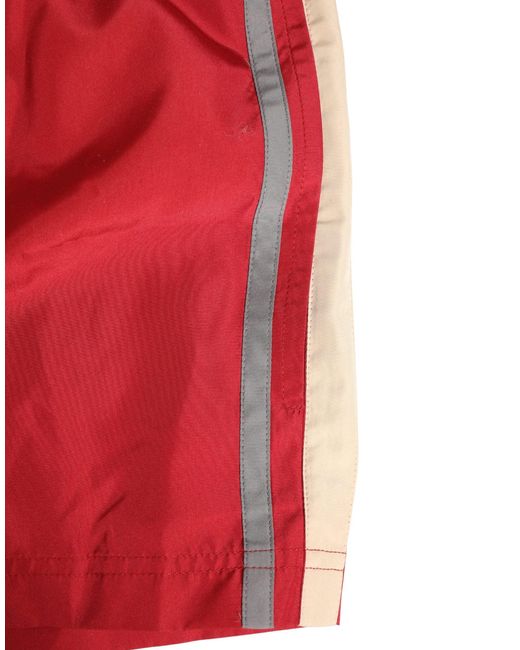 Dolce & Gabbana Red Polyester Drawstring Shorts Swimwear for men