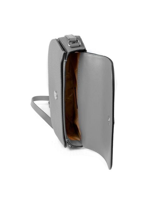 Michael Kors Gray Leather Crossbody Bag