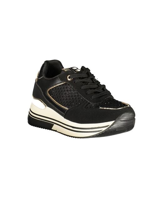 Laura Biagiotti Black Blue Polyurethane Sneaker