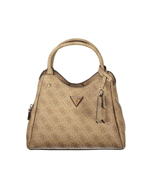 Guess Natural Beige Polyethylene Handbag