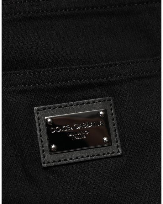 Dolce & Gabbana Black Cotton Stretch Slim Fit Denim Jeans Co+02 Clothing for men