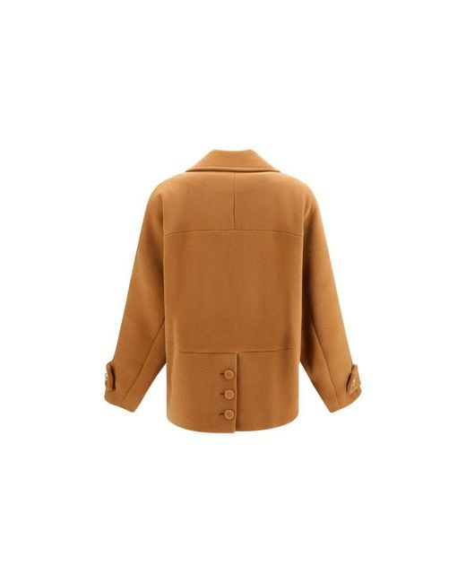 Chloé Brown Wool Oves Aries Coat