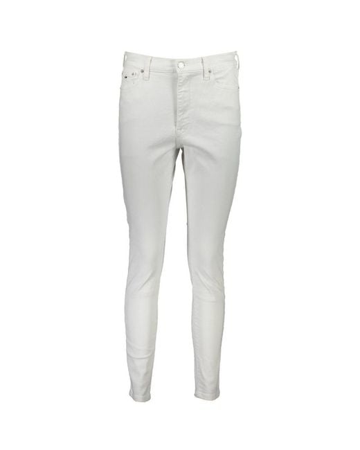 Tommy Hilfiger Gray White Cotton Jeans