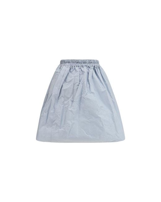 Prada Blue Silk Long Skirt