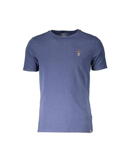 Aeronautica Militare Blue Cotton T-Shirt for men