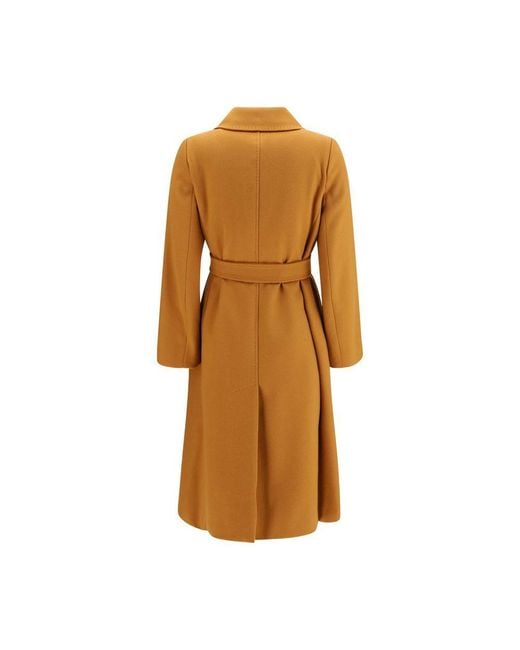 Max Mara Brown Beige Wool Oves Aries Coat