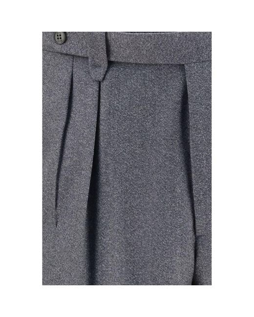 Brioni Gray Wool Oves Aries Casual Pants for men