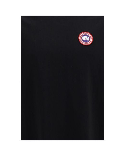 Canada Goose Blue Black Cotton Long Sleeve T for men