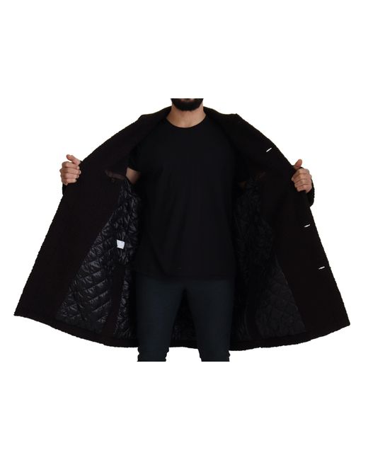 Dolce & Gabbana Black Elegant Alpaca Wool Blend Jacket for men
