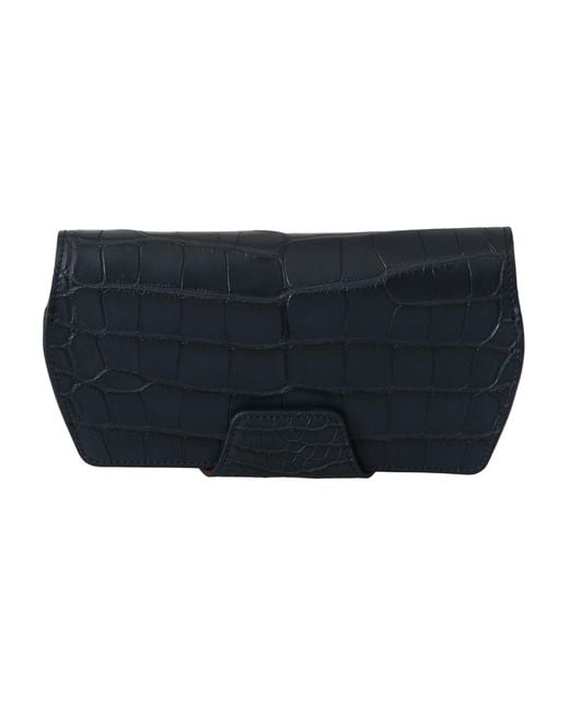 Dolce & Gabbana Black Blue Crocodile Eyewear Sunglasses Case Cover Pouch for men