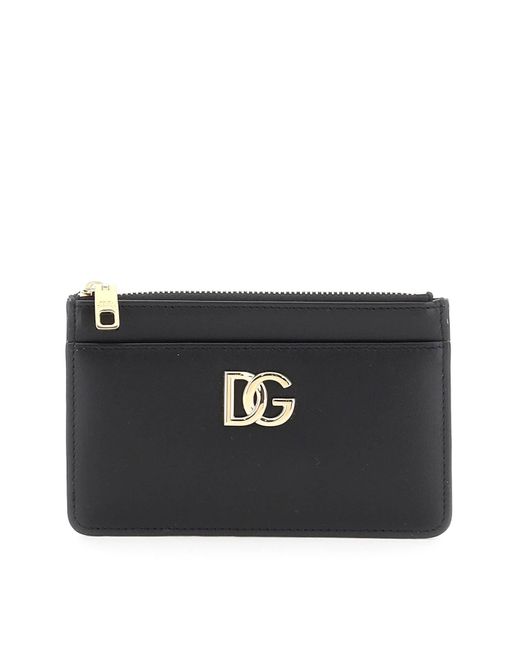 Dolce & Gabbana Black Dg Zippered Cardholder