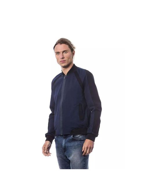 Verri Blue Viscose Bomber for men