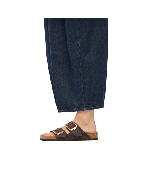 Birkenstock Brown Leather Flat Sandals