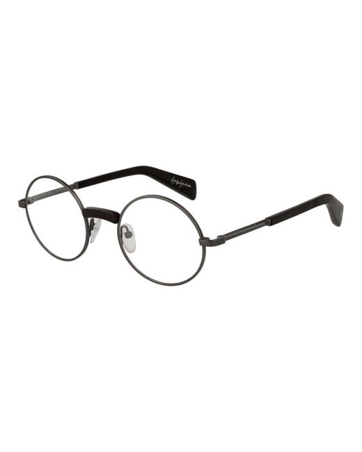 Yohji Yamamoto Black Gray Metal Glasses (frames) for men
