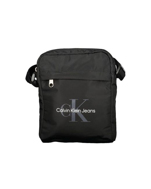 Calvin Klein Black Polyester Men Shoulder Bag for men