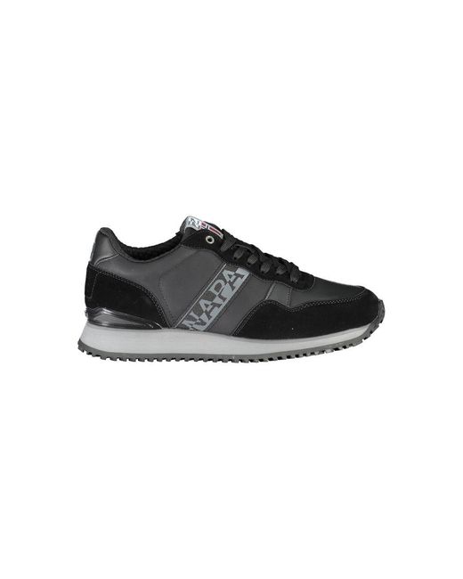 Napapijri Black Sleek Contrast Lace Sneakers for men