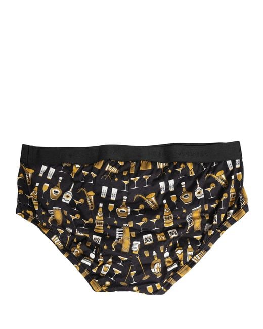 Dolce & Gabbana Black Jazz Cocktail Men Brando Brief Underwear for men