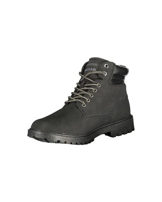 Gas Black Polyurethane Ankle Boot for men