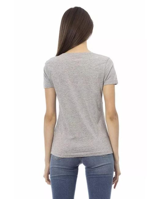 TRUSSARDI ACTION Gray Cotton T