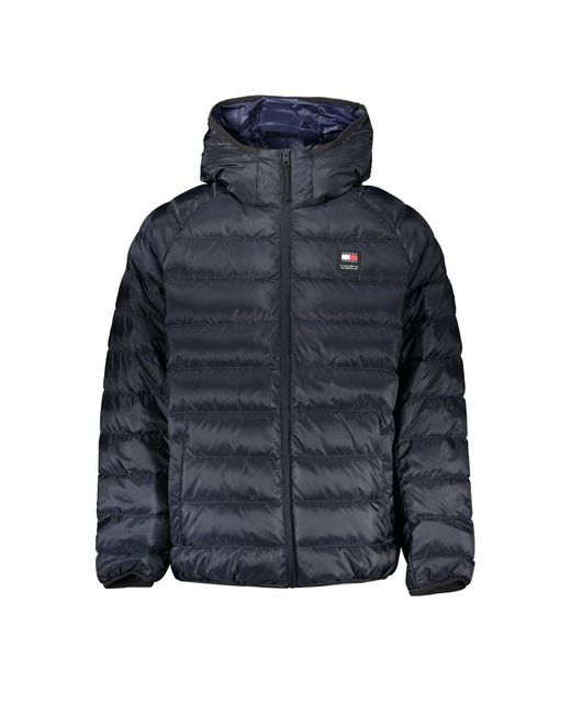 Tommy Hilfiger Blue Chic Recycled Polyester Hooded Jacket for men
