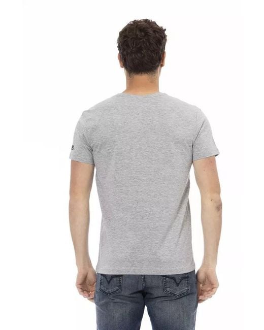 TRUSSARDI ACTION Gray Cotton Men T for men