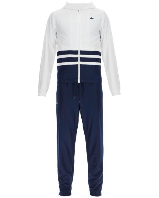 Lacoste Blue Hooded Sports Tracksuit for men