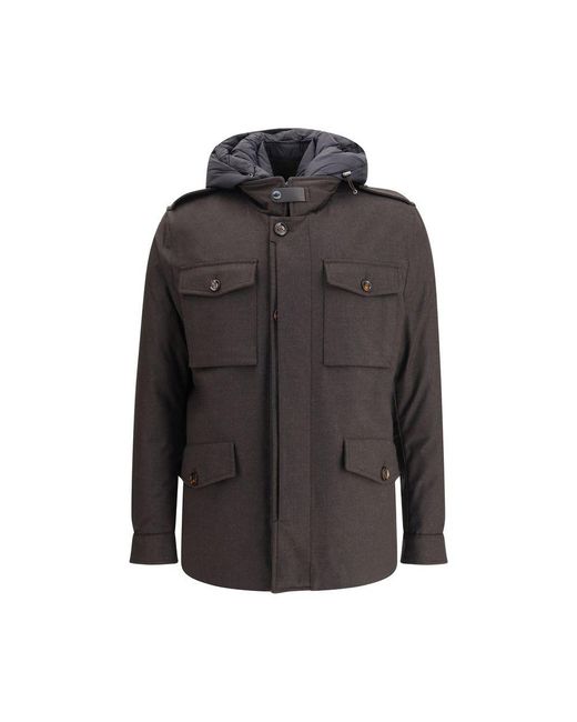 Moorer Black Down Jacket for men