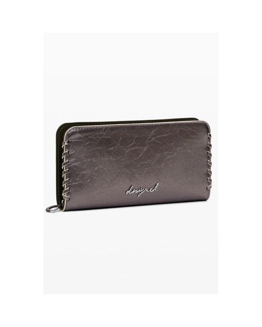Desigual Gray Elegant Polyethylene Wallet With Finish